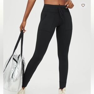 AERIE warmup Black Drawstring Leggings size large